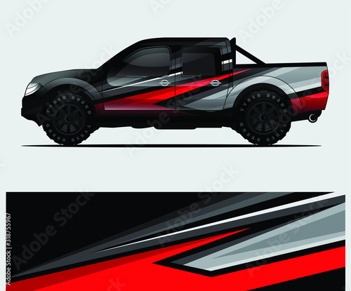 truck decal graphic wrap vector, abstract background
