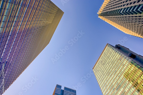 Tall Skyscrapers of Tokyo City in Japan.