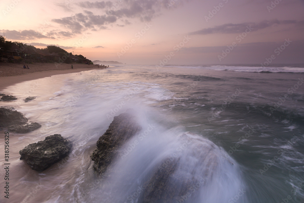 Naklejka premium Scenic view of amazing tropical beach. Nature composition and vibrant colors.