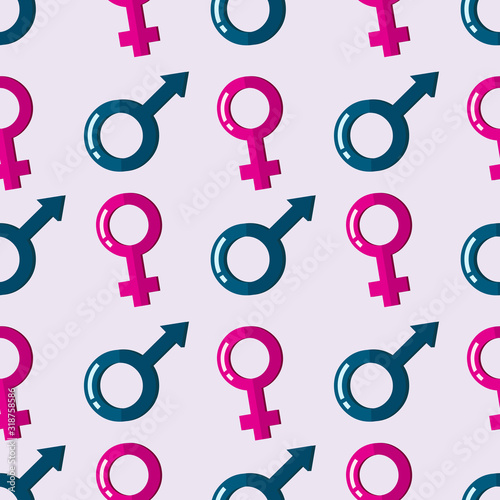 gender symbol seamless pattern vector illustration background