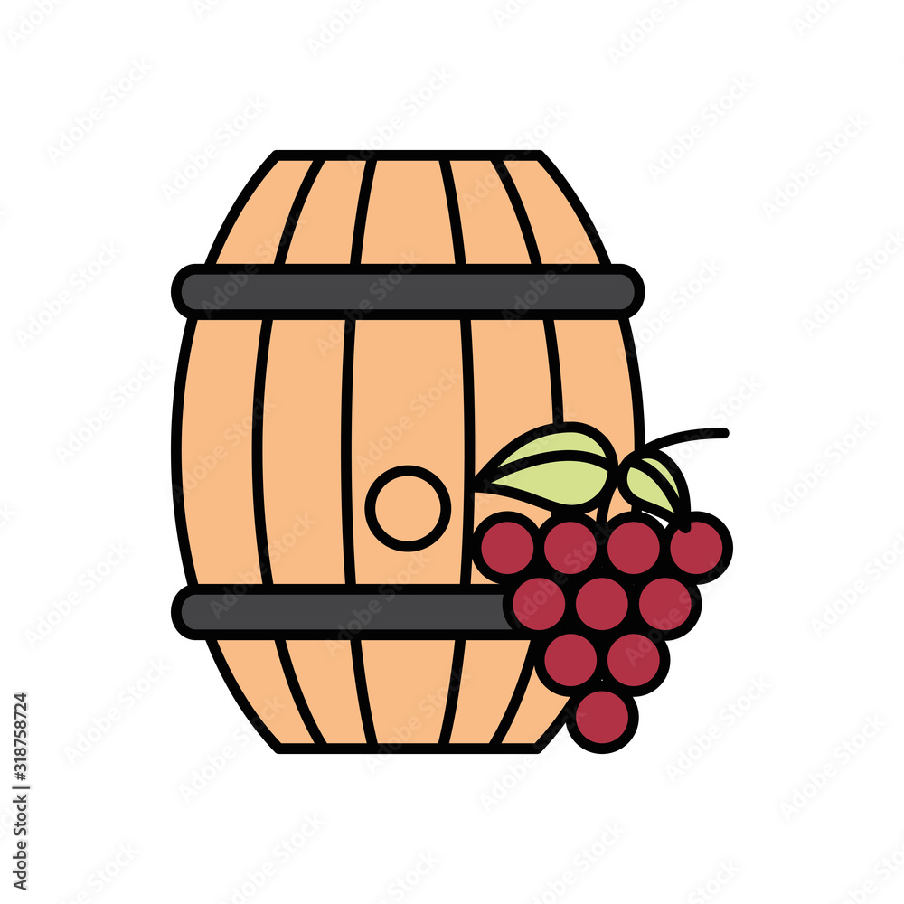 grapes fresh fruits with wine barrel grapes fresh fruits with wine barrel