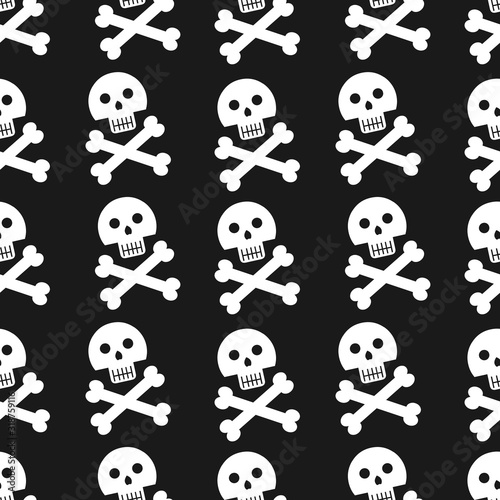 pirate flag seamless pattern vector illustration background