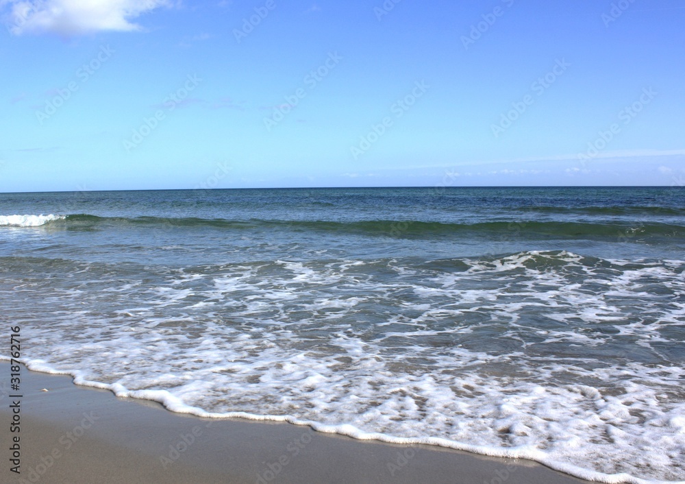 Summer Vacation View. Tropical Sea, Beach With Summer Time.