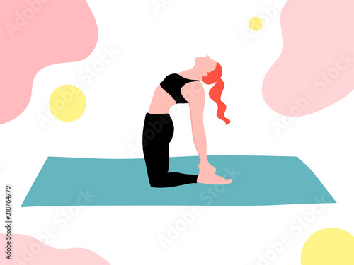 woman doing yoga