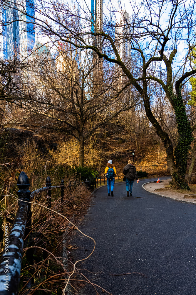 couple walking in the park