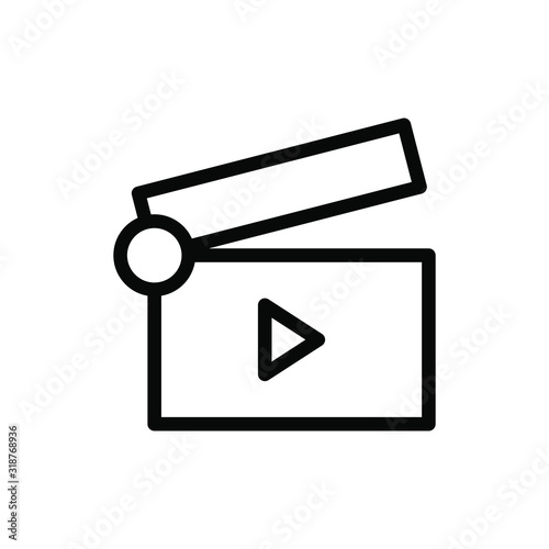 Clapperboard line icon