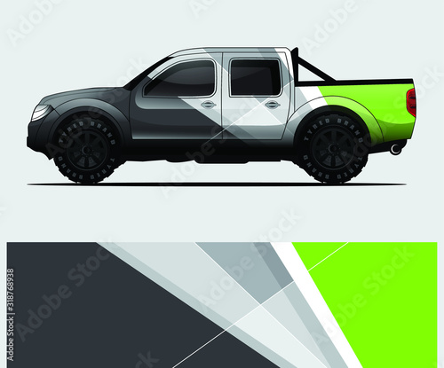 truck decal graphic wrap vector, abstract background