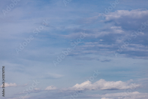 Blue sky background with clouds. © peterkai
