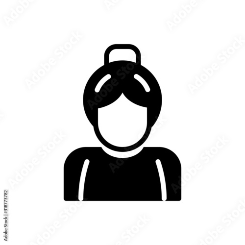 Black solid icon for wife 