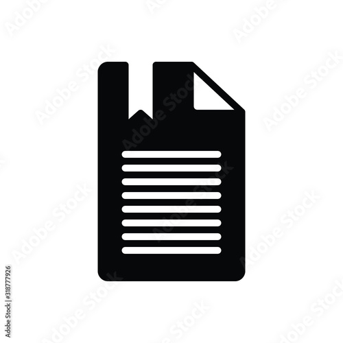 Black solid icon for chapter