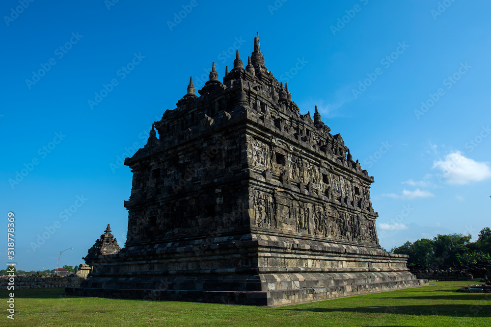 The beauty of Plaosan Temple in the morning. Plaosan Temple is one of the Buddhist temples located in the village of Bugisan, Klaten, Central Java - Indonesia