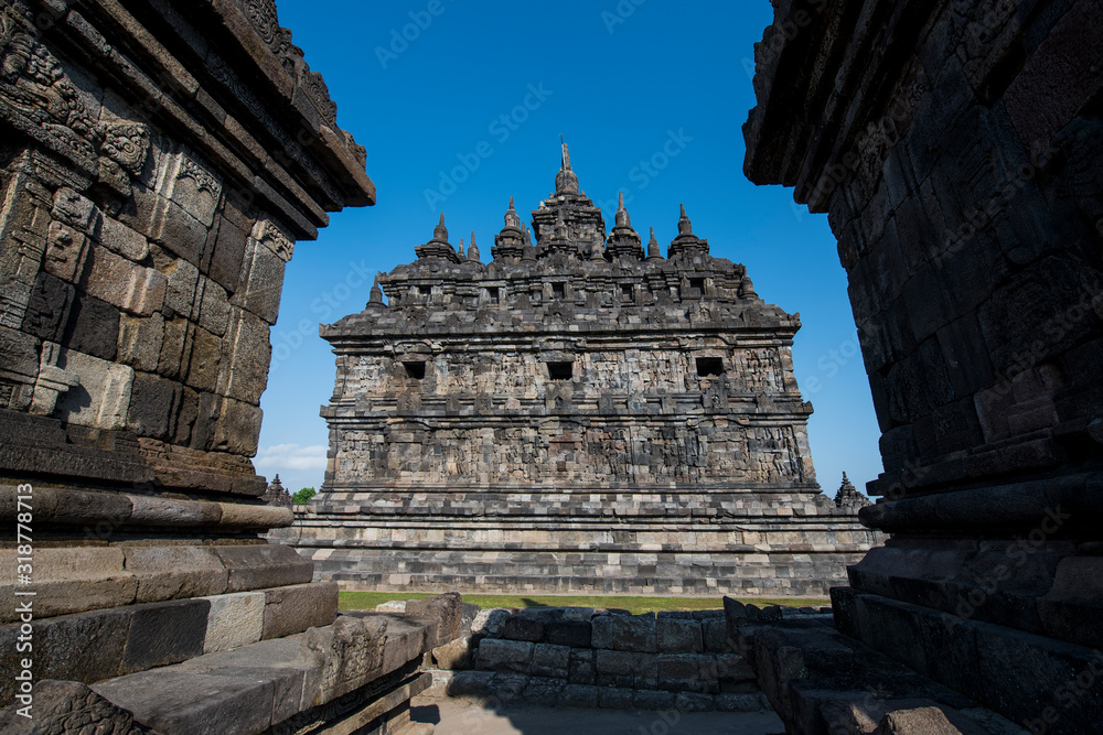 The beauty of Plaosan Temple in the morning. Plaosan Temple is one of the Buddhist temples located in the village of Bugisan, Klaten, Central Java - Indonesia