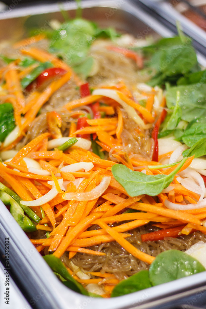 Fresh vegetables as addition to dishes. Healthy eating containing vitamins Fresh vegetables as addition to dishes. Healthy eating containing vitamins
