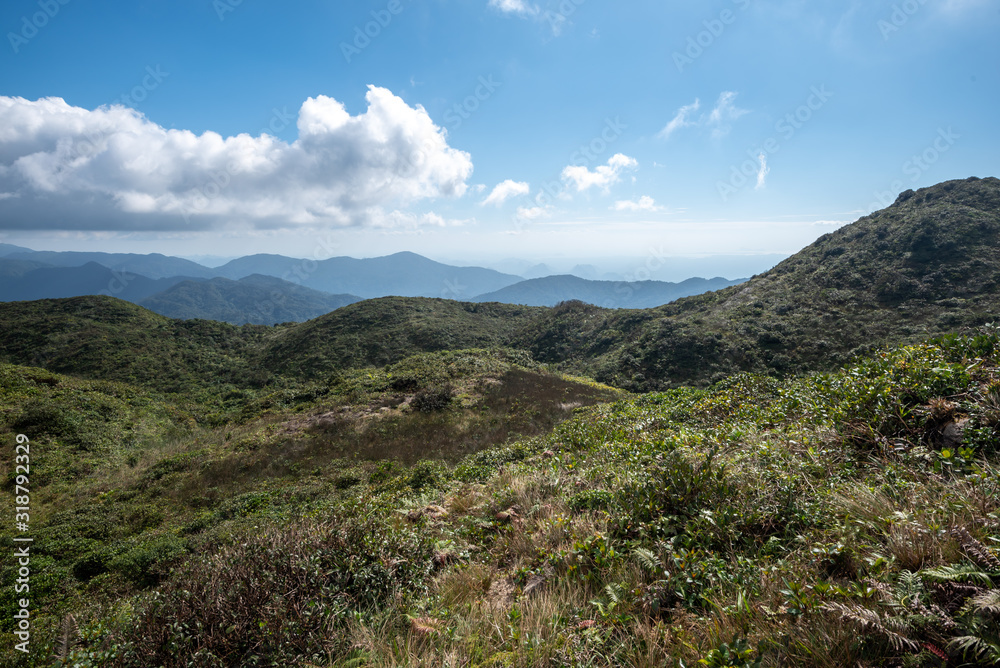 the mountains range in jungle in southern of Thailand.