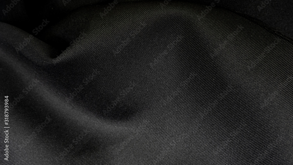 Fototapeta premium Black cloth texture and background