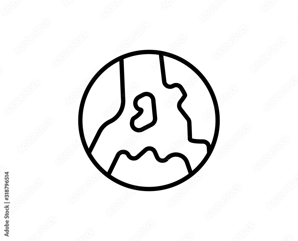 Flat line icon Flat line icon