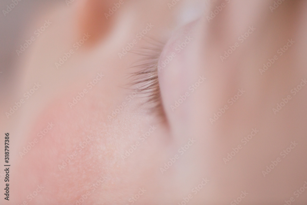 Fototapeta premium baby's face delicate skin