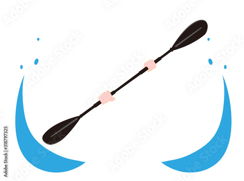 カヌーのカヤックのアイコン