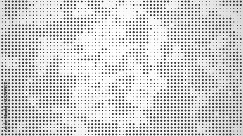 Halftone Abstract Pattern. Dot Vector illustration. White Gradient Background