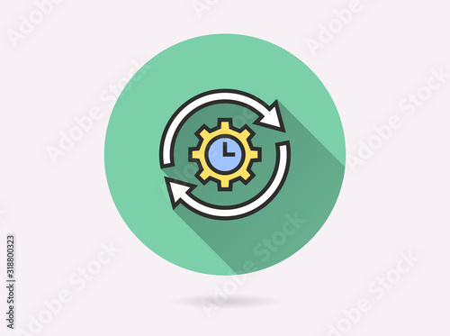 Management icon for graphic and web design.