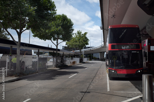 Airport shuttle bus at Melbourne International airport