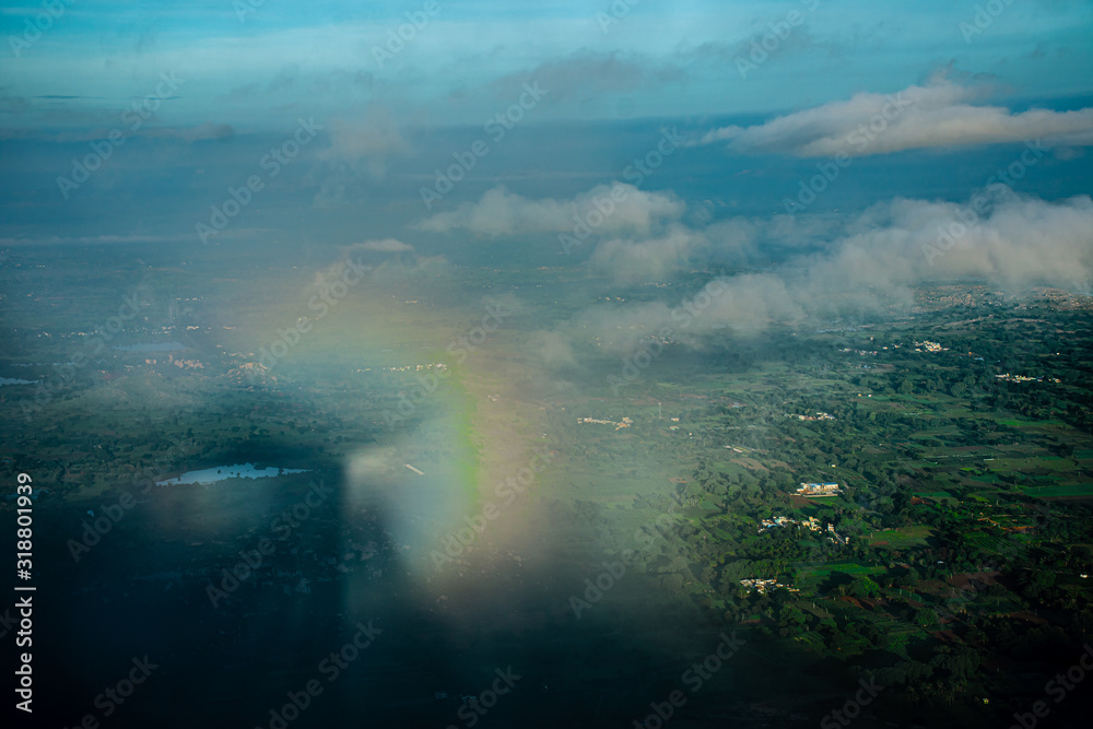 Fototapeta premium rainbow and cloud