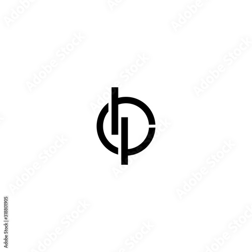 Tableau sur toile bp b p letter logo template design