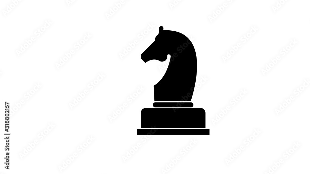 Horse chess piece icon isolated on white background Horse chess piece icon isolated on white background