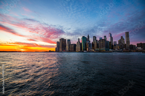 Manhattan Night Skyline