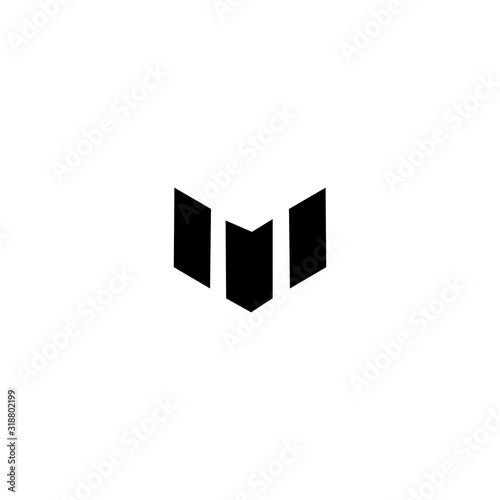 M letter logo template design