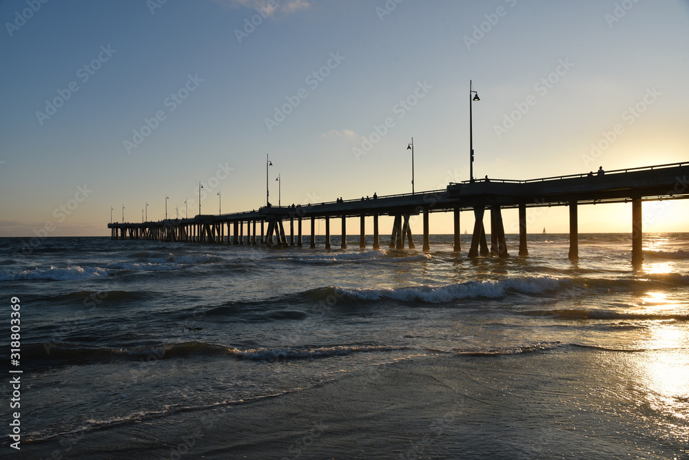 Venice Beach Pier at Sunset