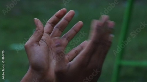 clapping, Asian hands brown