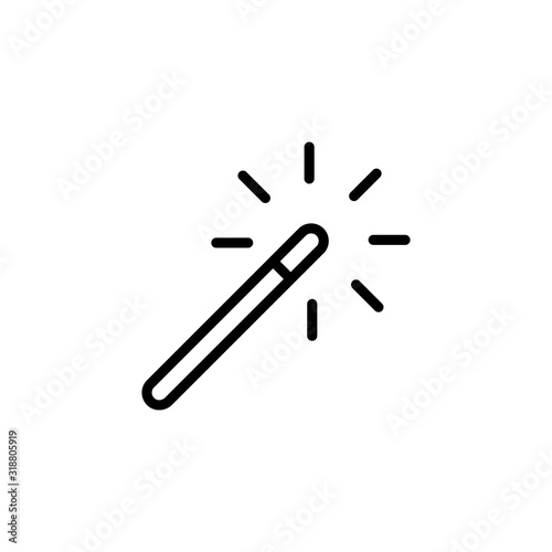 Simple magic wand line icon.
