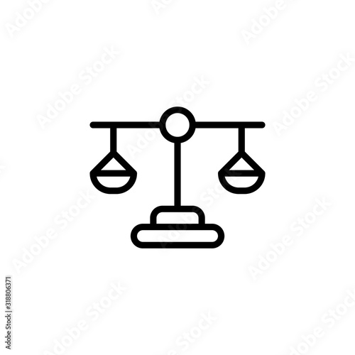 Simple scale line icon.