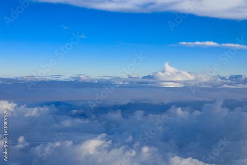 cloud formation and blue sky for natural background.