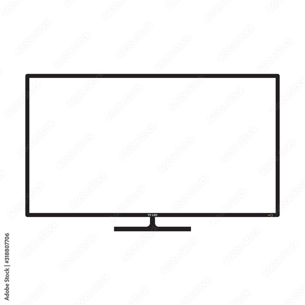 vector TV LED icon for element design vector TV LED icon for element design