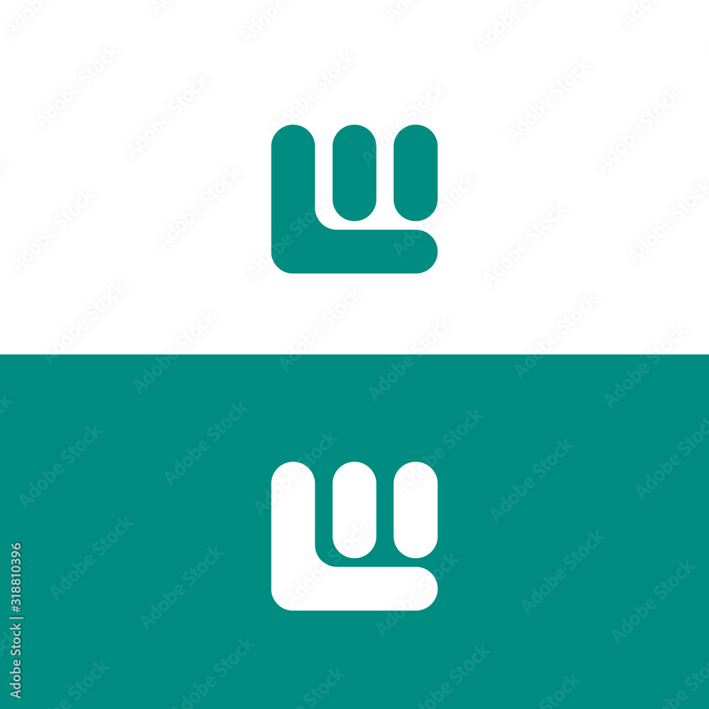 Obraz premium W logo design. W letter logo design
