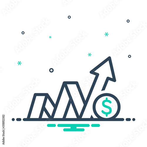 mix icon for increasing
