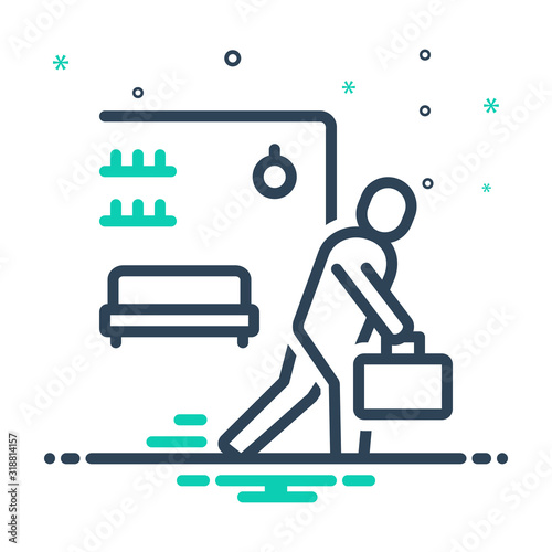 mix icon for leave 