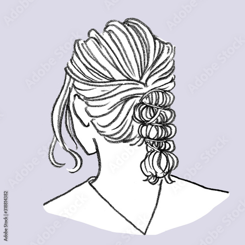シンプルヘアスタイルイラスト