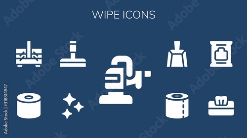 wipe icon set