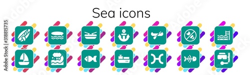 sea icon set