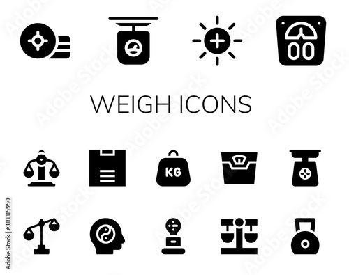 weigh icon set