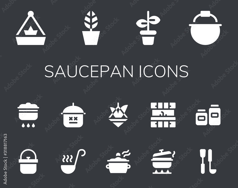 saucepan icon set saucepan icon set
