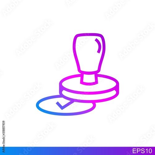 Stamp vector icon sign symbol.vector illustration