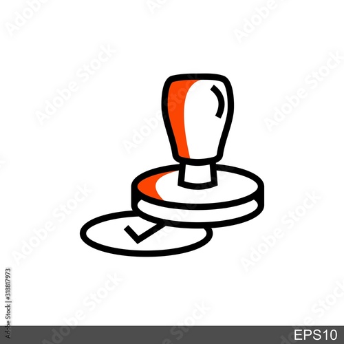 Stamp vector icon sign symbol.vector illustration