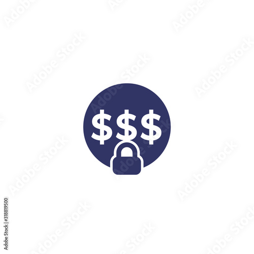 fixed cost icon, vector on white