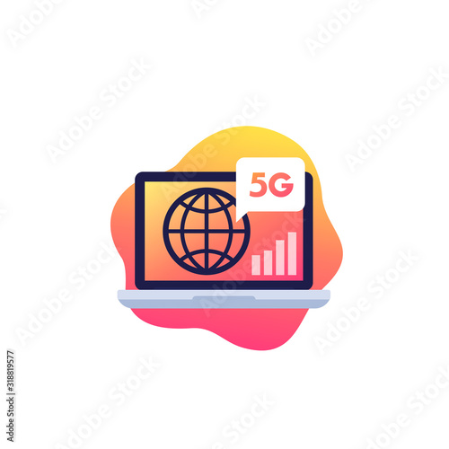 5g network connection vector icon