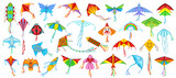 Flying kite vector illustration on white background .Festival kites cartoon set icon.Isolated cartoon set icon flying kite.