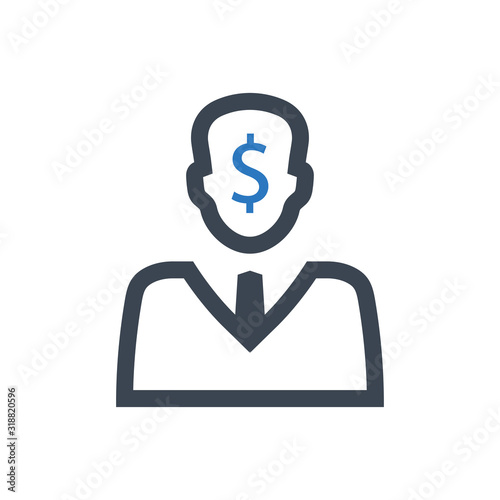 Accountant, paymaster icon